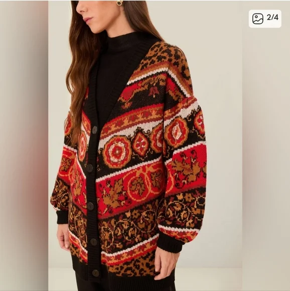 Farm Rio Tiles Cardigan - Picture 2 of 4